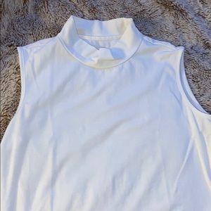 no brand sleeveless turtleneck shirt